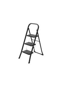 Klapptrittleiter , Schwarz , Metall , 74x100.5x47 cm , Haushalt & Kleinelektro, Leitern