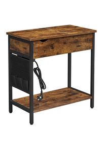 Boxxx Beistelltisch , Braun, Schwarz , Metall, Holzwerkstoff , Vintage , rechteckig , eckig , 60x60x31.5 cm , Stauraum, klappbar, einfacher Aufbau , Wohnzimmer, Wohnzimmertische, Beistelltische, Beistelltische Metall