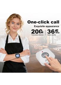 10 Customer Table Call Buttons Wireless Calling System Transmitter for Restaurant Factory Hotel Cafe Fitness Gym Clinic Pager