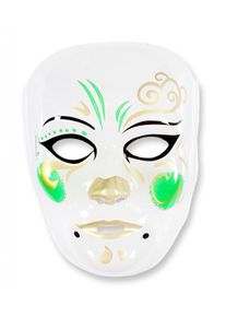 Masque de carnaval basilien vert-doré Xana