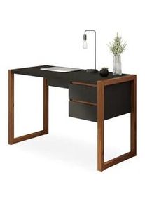 Idimex Schreibtisch Belinda , Schwarz, Kastanienfarben , Holz, Holz , Mode , 118x75x54 cm , FSC Mix , Büromöbel, Schreibtische, Schreibtische