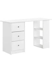 [en.casa] Schreibtisch Lemberg , Holzwerkstoff , 3 Schubladen , Rechteckig,Rechteckig , 120x72x49 cm , Büromöbel, Schreibtische, Schreibtische