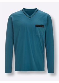 Herren Schlafanzug in topas-schwarz-gemustert ,Größe 44/46, Witt, 100% Baumwolle