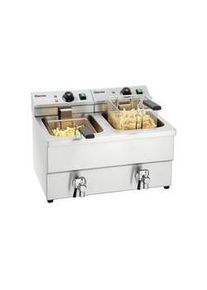 Bartscher Doppel-Fritteuse "IMBISS II" A150407, Fritteuse, Silber