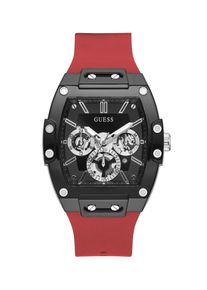 Guess, M&aelig;nd, Analogt ur 'Phoenix', Carminr&oslash;d , St&oslash;rrelse One Size