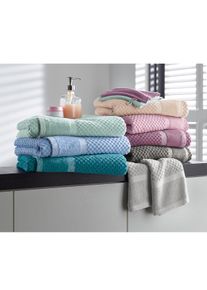 w&auml;schepur unisex Handdoek in ivoorkleur ,maat 16x22 cm, 2 - Washandje, Witt, 100% Katoen