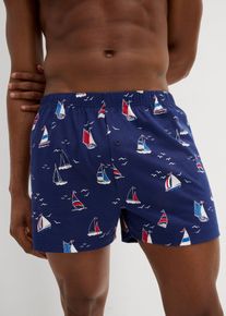 bonprix Bóxers de punto (3 unidades), azul, 12 (5XL)