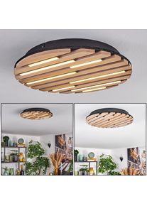 hofstein Vorlix Plafones LED Color madera, Negro, 1 luz
