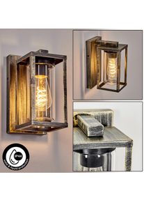 hofstein Portalis Aplique de exterior, Apliques dorado, Negro, 1 luz