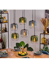 hofstein Lauden Lámparas suspendidas, Lámparas colgantes Azul, Verde, Transparente, Ahumado, 6 luces