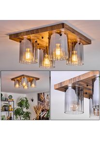 hofstein Donar Plafones Color madera, 4 luces