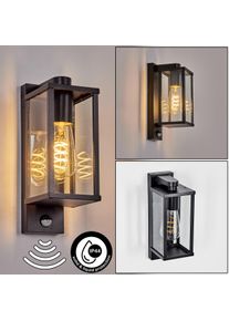 hofstein Tourega Aplique de exterior, Apliques Negro, 1 luz, Sensor de movimiento