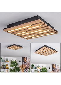 hofstein Vorlix Plafones LED Color madera, Negro, 1 luz