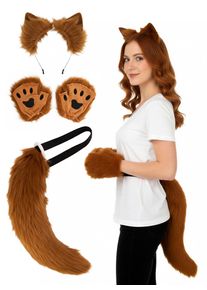 maskworld Brauner Fuchs Kostümset