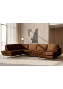 Home Affaire Wohnlandschaft »Pinto Skandi, 350 cm, U-Form, XXL, mit Ottomanen«, Größe B/H/T: 350 cm x 85 cm x 206 cm