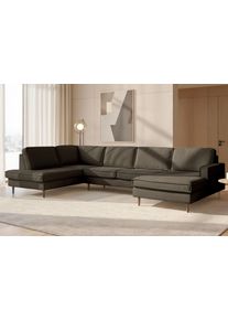 Home Affaire Wohnlandschaft »Pinto Skandi, 350 cm, U-Form, XXL, mit Ottomanen«, Größe B/H/T: 350 cm x 85 cm x 206 cm