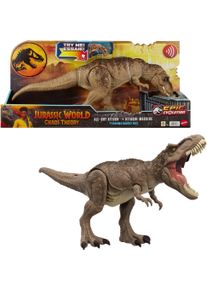 Mattel Actionfigur &raquo;Jurassic World All-Out Attack Tyrannosaurus Rex&laquo; mit Bei&szlig;bewegung und Br&uuml;llger&auml;uschen in bunt