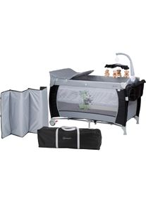 BABYGO Baby-Reisebett »Sleeper Deluxe in schwarz, Größe Liegefläche B/L: 60 cm x 120 cm