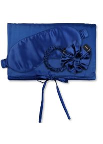 AILORIA Seidentuch »Tasche, Schlafmaske, Scrunchie S & Scrunchie M TRAVEL SET« in blau
