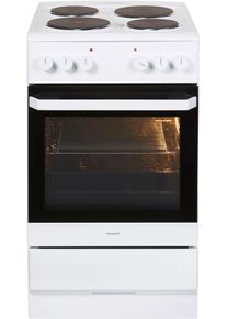 Hanseatic Platten-Standherd »89317732« Simple Steam Reinigungsfunktion in weiß