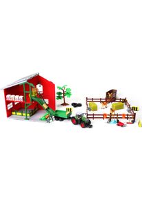 Bburago Spielwelt »Farmland, Pferdestall« inkl. FENDT Traktor in bunt