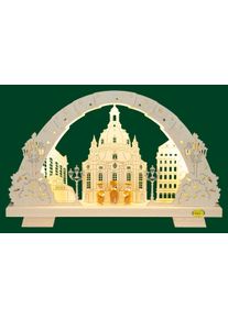 Tietze Erzgebirgsdegn LED Schwibbogen »Midi Schwibbogen Dresdener Frauenkirche«, Größe B/H/T: 325 cm x 60 cm x 37,5 cm