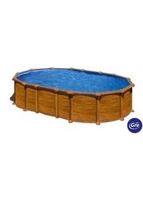 GRE Pool-Set , Braun , Metall , 375x132x610 cm , Freizeit & Co, Pools & Wasserspaß, Pools, Stahlwandpools