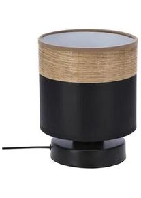 Tischleuchte , Schwarz, Eichefarben , Metall, Textil , zylindrisch , 18 cm , RoHS, Europäischer Sicherheitsstandard , einfach zu transportieren , Nur In Filialen Erhältlich
