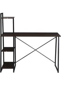 SVITA Schreibtisch Combo 1 inkl. Regal mit Metall-Gestell , Holzwerkstoff , Quadratisch , 48x117x120 cm , Büromöbel, Schreibtische, Schreibtische