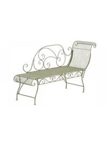 CLP Gartenliege Metall antik-grün , 156x78x46 cm , Gartenmöbel, Gartenliegen