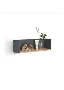 Livinity® Waschmaschinenschrank Paolina Anthrazit/Goldkraft Eiche 67.8 x 20 cm , Holzwerkstoff , 1 Fächer , Rechteckig , 67.8x20x20 cm , Badezimmer, Badezimmerregale, Badregale