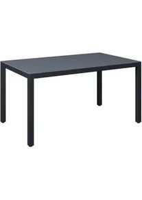 Ambia Garden Gartentisch , Dunkelgrau , Metall, Glas , rechteckig , eckig , 150x75.5x90 cm , gastro- und objekttauglich, regenabweisend , Gartenmöbel, Gartentische, Gartentische