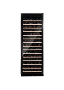 Weinkühlschrank , Schwarz , Holz, Metall, Glas , Buche , massiv , G , 65.5x183.5x68 cm , Küchen, Küchenelektrogeräte, Weinkühlschränke