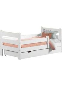 Kids Collective Kinderbett 90x200 cm mit Schublade und Matratze in Weiß , Holz , Echtholz,Kiefer , Rechteckig , 90x200 cm , Babymöbel & Kindermöbel, Kinderzimmer & Jugendzimmer, Kinderbetten