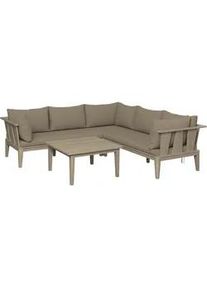 Ambia Garden Loungegarnitur , Akaziefarben , Holz, Kunststoff , Akazie , massiv , Füllung: Komfortschaum,Polyester , 80x40x80 cm , Gartenmöbel, Loungemöbel, Loungegarnituren
