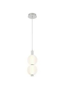 Elstead Lighting Led-Pendelleuchte , Nickelfarben , Metall, Glas , G , 47.5 cm , höhenverstellbar , Lampen & Leuchten, Leuchtenserien