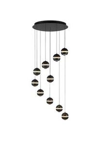 Schöner Wohnen Schöner Wohnen Led-Pendelleuchte , Schwarz , Metall, Kunststoff , 55x220x55 cm , Schutzklasse II (Schutzisoliert) , höhenverstellbar , Lampen & Leuchten, Leuchtenserien