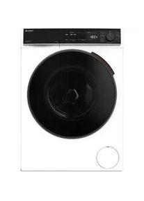 Sharp Waschmaschine , Weiß , Metall, Kunststoff, Glas , 59.7x84.5x58.2 cm , Startzeitvorwahl, Restzeitanzeige, Handwäsche, Kindersicherung, Aquastop, Auslaufschutz, LED-Anzeigen, Überlaufschutz, Überhitzungsschutz, Unwuchtkontrolle, Schaumerkennung , Elektrogeräte, Standgeräte, Waschmaschinen