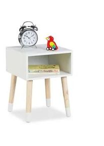 Relaxdays Kinder-Nachttisch , Holzwerkstoff, Holz , 30x40x30 cm , Babymöbel & Kindermöbel, Babyzimmer, Babyregale & Kinderregale