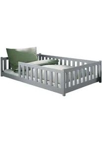 Kids Collective Bodenbett 120x200 cm in Aschgrau , Hellgrau , Holz , 120x200 cm , Babymöbel & Kindermöbel, Kinderzimmer & Jugendzimmer, Kinderbetten