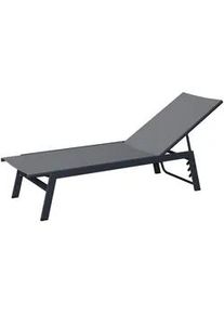 Ambia Garden Gartenliege , Anthrazit , Metall, Textil , 59x95x160 cm , UV-beständig, regenabweisend, Rückenlehne verstellbar , Gartenmöbel, Gartenliegen, Sonnenliegen