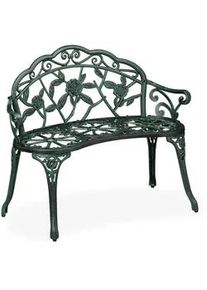 Relaxdays Gartenbank , Metall , 99x79x56 cm , Gartenmöbel, Gartenbänke