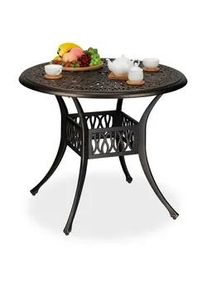 Relaxdays Gartentisch , Metall , 90x75x90 cm , Gartenmöbel, Gartentische, Balkontische