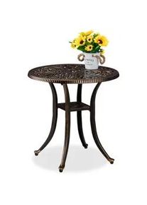 Relaxdays Gartentisch , Metall, Kunststoff , 53x53x53 cm , Gartenmöbel, Gartentische, Balkontische