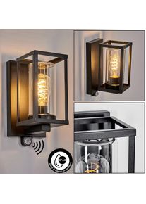 hofstein Portalis vägglampa utomhus, Vägglampa Svart, 1-ljuskällor, Rörelsedetektor