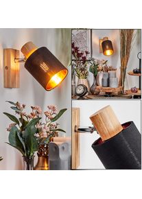 hofstein Fallhagen Vägglampa, Väggspotlight Krom, Trä ljus, 1-ljuskällor