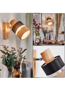 hofstein Fallhagen Vägglampa, Väggspotlight Krom, Trä ljus, 1-ljuskällor