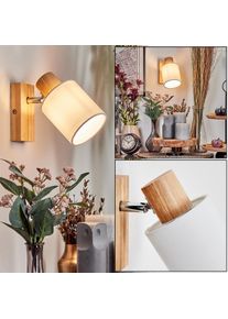 hofstein Fallhagen Vägglampa, Väggspotlight Krom, Trä ljus, 1-ljuskällor