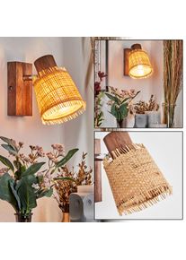 hofstein Lindberg Vägglampa, Väggspotlight Krom, Trä mörkt, 1-ljuskällor