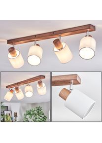 hofstein Fallhagen Taklampa, Takstrålkastare Krom, Trä mörkt, 4-ljuskällor